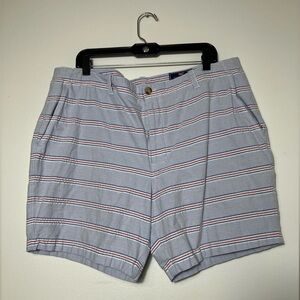 Vinyard Vines Shorts Men’s 38‎ Blue Striped 7” Inseam Summer Cotton Preppy Beach
